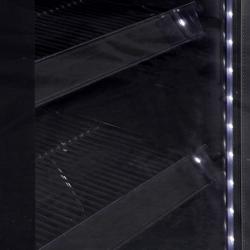 GASTRO-COOL | Vitrine réfrigérée à boissons - 212 litres - étroit - avec 1 porte en verre - Noir