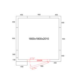 Cámara de congelación - 1800x1800mm - 4,30m³ - inkl. Láminas