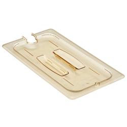 (6 Stück) CAMBRO | H-PAN™ -  Hitzebeständige GN-Deckel 1/3 - mit Kerbe & Griff - Bernstein