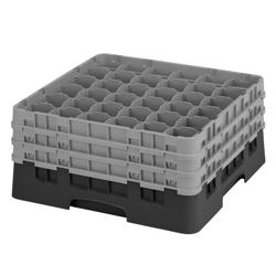 CAMBRO | CAMRACK® - Cestello per il lavaggio dei bicchieri 1/1 - 36 scomparti - con 3 estensori - 500x500mm  - Nero