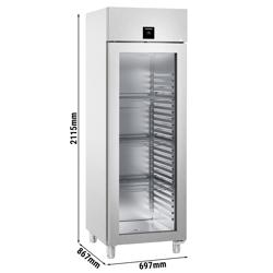 LIEBHERR | Kühlschrank Edelstahl PERFORMANCE - 625 Liter - GN 2/1 - Innen Edelstahl - mit 1 Glastür