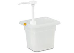 Dispenzer za senf - polipropilen - 2 l - 210x220x210 mm - žuta