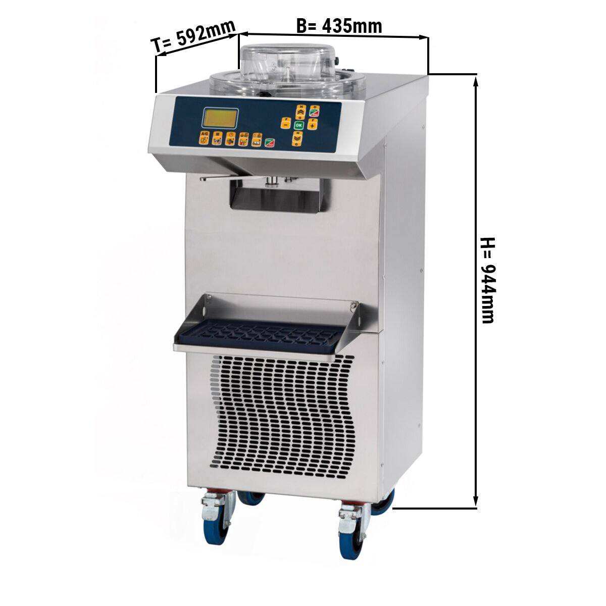 Machine à glace à l’italienne - 15L/h - 1,10kW - Sur pied