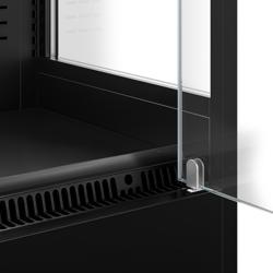 Witryna chłodnicza naścienna z drzwiami skrzydłowymi - 1585 mm - 693 l - z oświetleniem LED, 2 szklanymi drzwiami na zawiasach & 4 półkami	