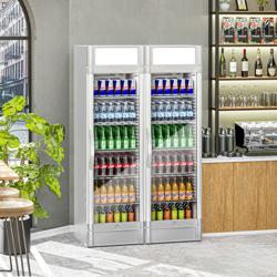 (2 stuks) Drankenkoelkast - 1190mm - 694L - met 2 glasdeuren & LED-interieurverlichting