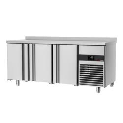 Hűtött munkaasztal PREMIUM - 1865x600 mm - 385 liter - ventilációs - 3 ajtóval