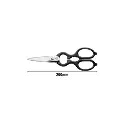 ZWILLING | Multi-Purpose Kitchen Scissors – 200 mm - Stainless Steel - Bottle & Lid Opener - Black