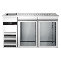 Barkoelkast PREMIUM - 1550x700mm - 2 glazen deuren
