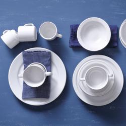 (12 db) BUDGETLINE | Mammoet - Lapostányér - porcelán - Ø 24 cm - fehér