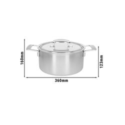 DEMEYERE | Industry 5 Roasting Pot with Lid – Ø240 mm – 18/10 Stainless Steel – Induction Ready