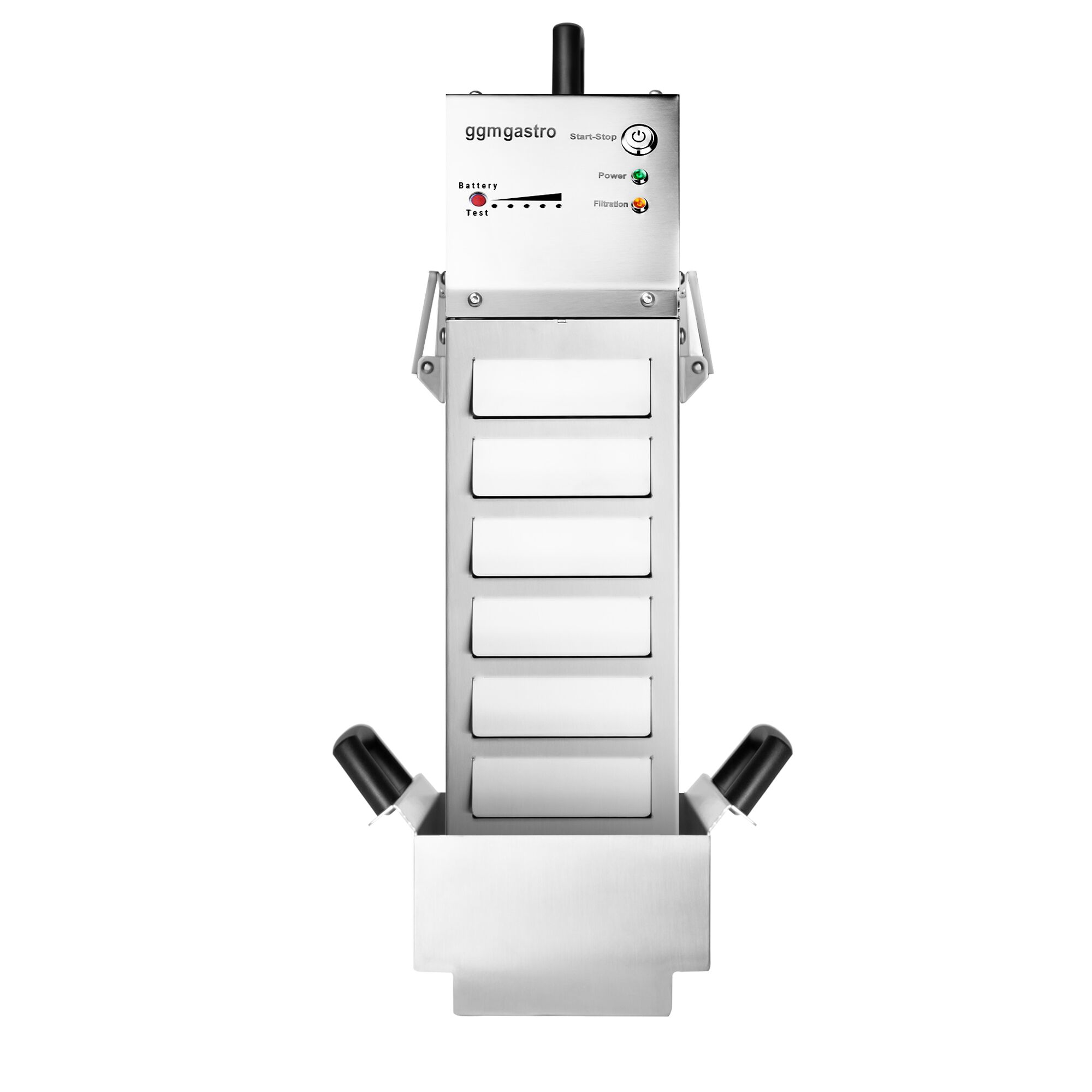 Filtre à huile de friture portable sur batterie – 80 litres/minute – pour friteuses à partir de 20 litres