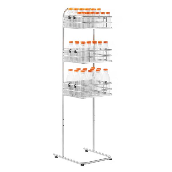 Étagère pour bouteilles et verres - Acier inoxydable - sur pied - 390x310x1440mm