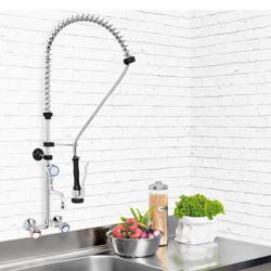 Douchette de pré-rinçage avec mélangeur mural bi-trou 12000 PREMIUM PLUS - avec support mural, bec pivotant, gâchette & raccord1/2"