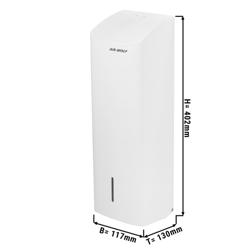 AIR-WOLF | 750 adede kadar tekli yaprak için tuvalet kağıdı dispenseri - Paslanmaz Çelik - Beyaz