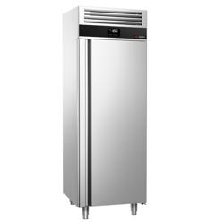 Vrieskast RVS PREMIUM - GN 2/1 - 700mm - 650liter - tot -22°C tot -10°C - met 1 deur - geforceerde koeling, automatische ontdooiing & LED‑verlichting