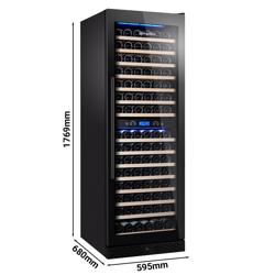 Weinkühlschrank - 2 Klimazonen - 450 Liter - max. 160 Flaschen