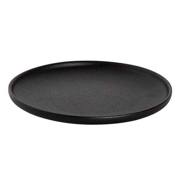 (6 pcs) UNIVERSE | Plate - flat - Porcelain - Ø260mm - Black