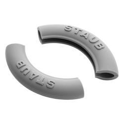 (2 pieces) STAUB | Plastic Handle Covers for All STAUB Pots & Pans – Grey - Heatproof 200°C