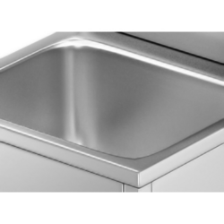 Hand wash- & sink basin - stainless steel - with mixer tap & soap dispenser