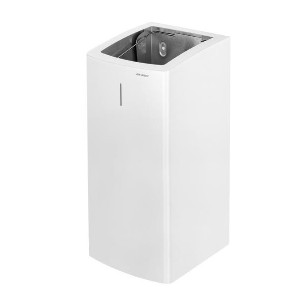 AIR-WOLF | Commercial waste bin - 50 litres - Stainless steel - White