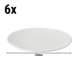 (6 pezzi) WHITE DELIGHT - Piatto coupé - piano - Ø 250 mm - Bianco