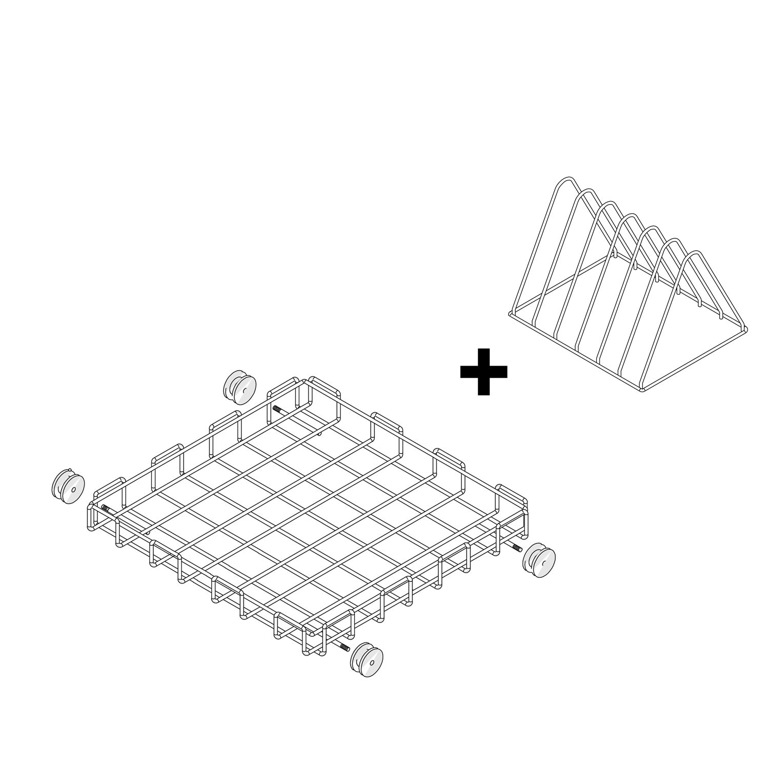 Panier pour lave‑batterie - 665x665mm - pour TSS66