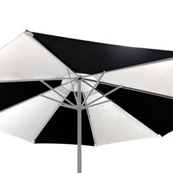 Replacement canopy for parasol - Polyester - Ø2700mm - Black/White - for SPEWF6 & SPEWF6-LED - can be adapted for SPEWF6 & SPEWF6-LED; cut 380mm top hole to integrate solar panel; fabric only, frame not included