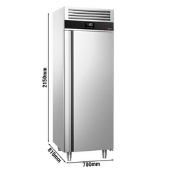 Roestvrijstalen vrieskast PREMIUM - GN 2/1 - 700 liter - met 1 deur