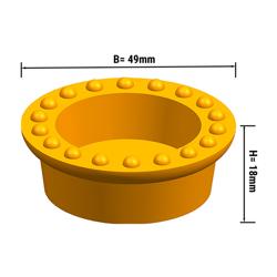 Piastre intercambiabili per cuoci tartellette TMNP - Forma: Tonda - Ø47mm - h20mm - per 30 tartellette