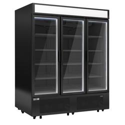Wandtiefkühlregal - 1600mm - von -18 bis -23 °C - mit doppelt verglasten Türen - 4 Ablagen