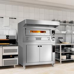 Commercial | ANTONIO series Electric Pizza Oven, 1 Deck – 6× Ø33 cm - 400°C - 8.80 kW - Proofer + hood incl. - Soft‑close
