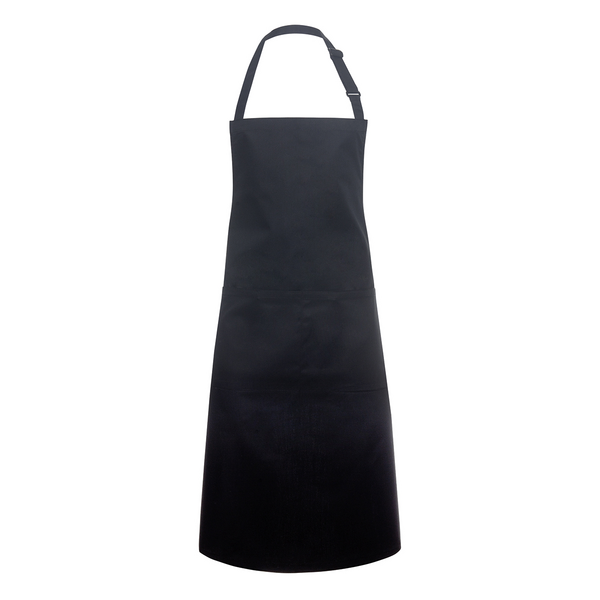 Karlowsky - Delantal con pechera con bolsillo Basic - Negro