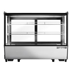 Vetrina refrigerata da banco - 160 litri - 880 mm - quadrato - con 2 ripiani