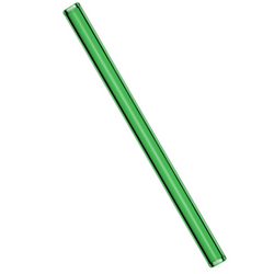 (50 piezas) Pajitas de vidrio en verde - 20 cm - rectas - incl. Cepillo de limpieza de nailon