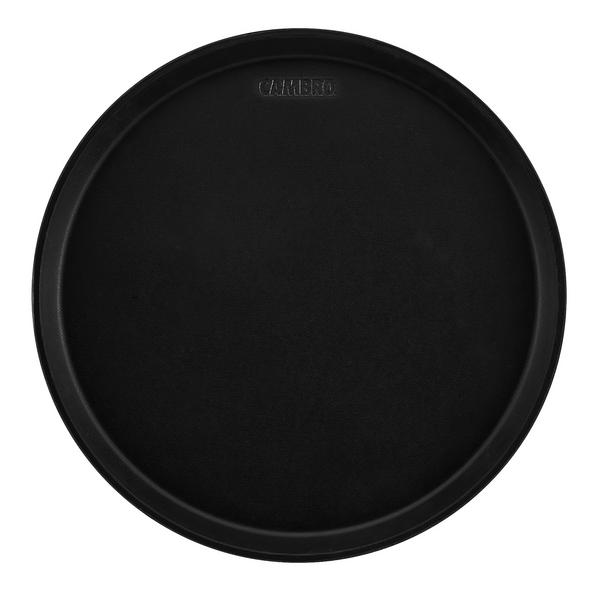 (12 pieces) CAMBRO | Camtread® Fibreglass Round Serving Tray – Non-Slip – Ø 355 mm – Black
