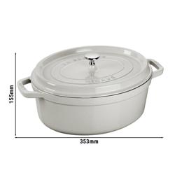STAUB | LA COCOTTE - Cocotte-pata - soikea - 290mm - valurauta - valkoinen tryffeli