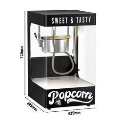 Machine à pop-corn professionnelle - 1,31kW - 5kg/h - avec 1 marmite - Noir