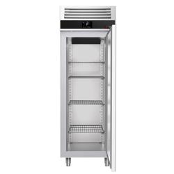 Lednice Nerezová ocel PREMIUM - GN 2/1 - 700 mm - 480 l - až +8 °C - s 1 dveře - Digitální termostat (EVCO; možnost záznamu teplot); Samočíselné dveře s aretací otevření; Ventilované chlazení; Automatické odmrazování; Vnitřní osvětlení