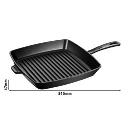 STAUB | GRILL PANS - Сковорода-гриль "American Grill" - 300х300 мм - Чавунна - Чорна