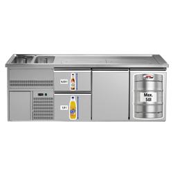 Ψυγείο Πάγκος Μπύρας PREMIUM PLUS - 2500 x 700 χλσ. - 2 Πόρτες & 2 Συρτάρια