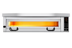 Electric Deck Pizza Oven - Single Deck - Refractory Stone Deck - 9 - Ø 34cm (13") - Digital Controls - up to 450°C - incl. Stainless steel hood & Base frame