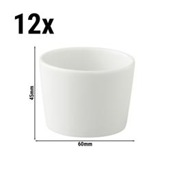 (12 sztuk) WHITE DELIGHT – miseczka – średnica 60 mm – 80 ml – biała