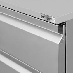 Schubladenschrank - Edelstahl - 400x620mm - 2 Schubladen