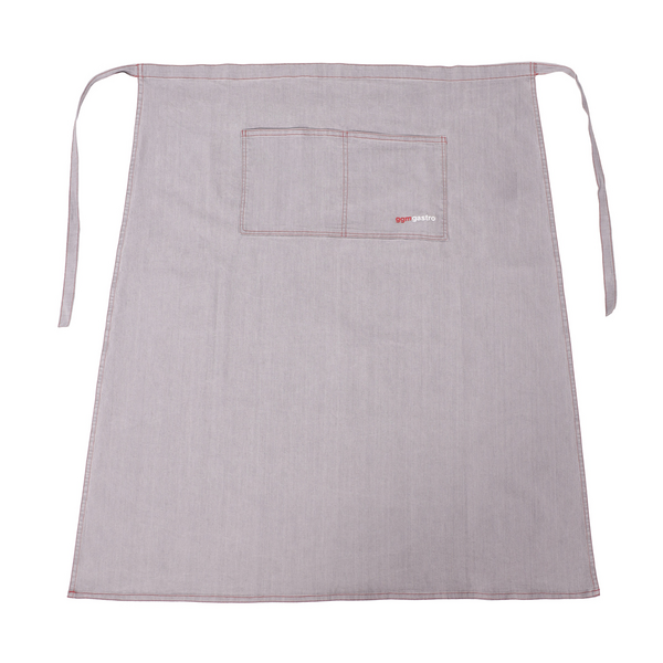 (2 bucăți) Șorț bistro - lung - aspect denim gri deschis