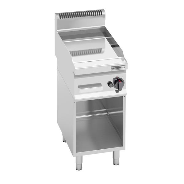 Commercial Gas Griddle - with Hard Chrome Plate - 4.0kW - Smooth Plate - Cooking area: 296x430mm - on Stand