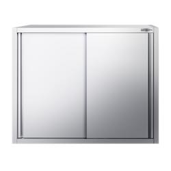 Armadio pensile in acciaio inox PREMIUM - 1000x400mm - con porte scorrevoli - 1000mm di altezza