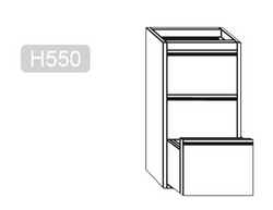 Mesa com gavetas PREMIUM 0,4 m - com 3 gavetas - Subestrutura para mesas de trabalho 600 de profundidade