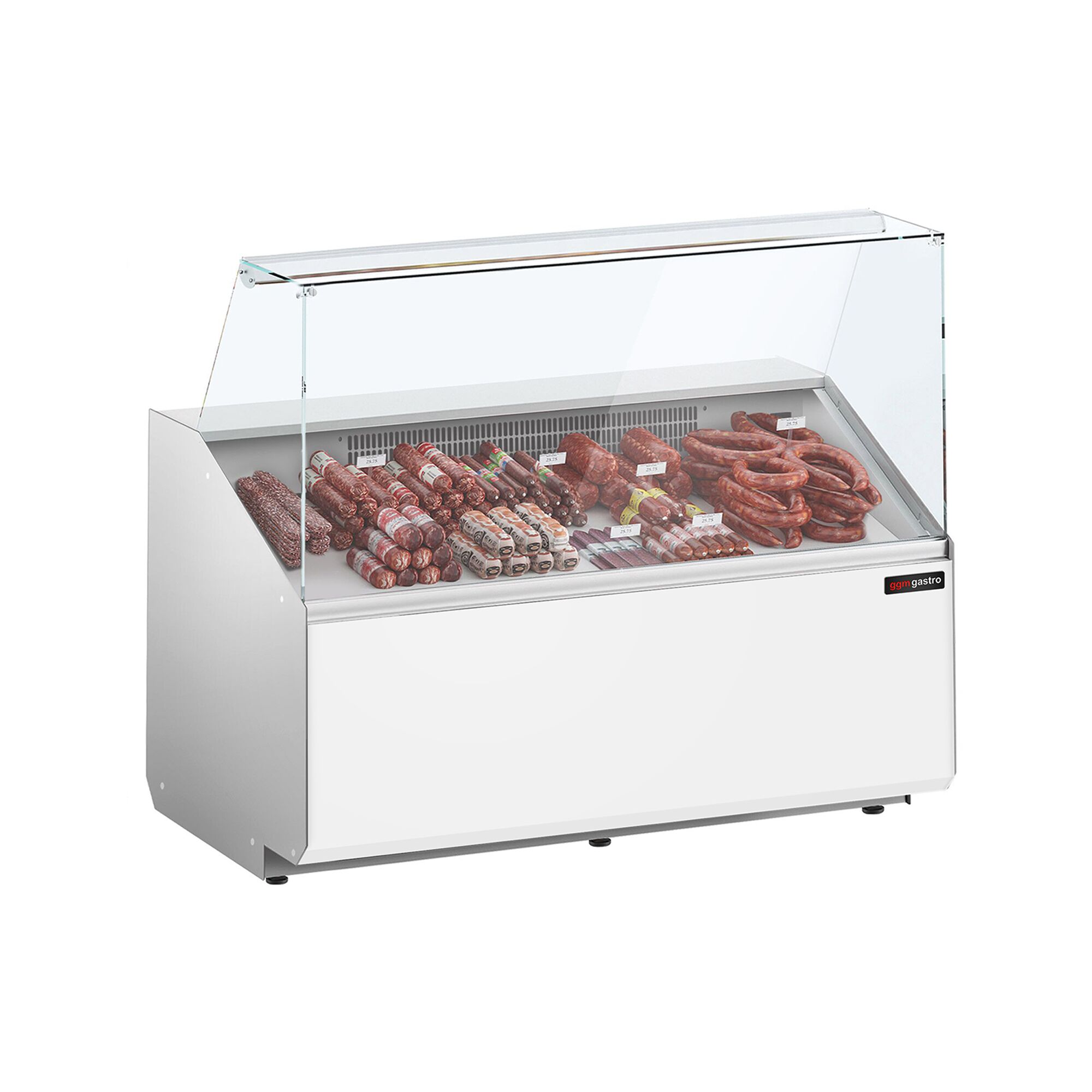 Comptoir vitrine réfrigérée - 1256x979mm - +2/+6°C - 262L - Façade blanche