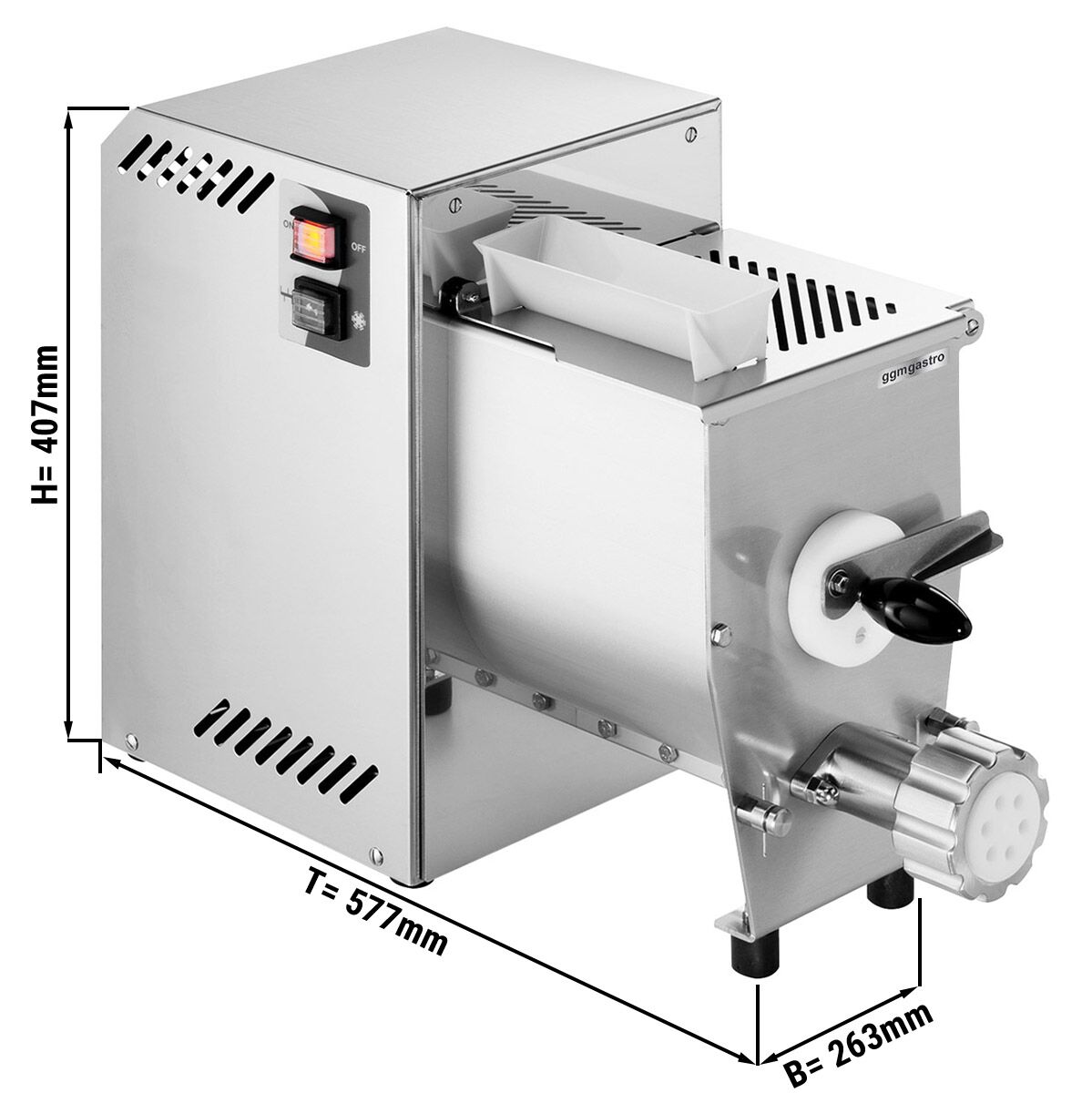 Machine à pâtes électrique – 4,2 kg/h – 370 watts – Ø 59 mm filière