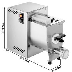 Macchina per pasta fresca elettrica professionale con vasca impastatrice integrata - 4,2kg/h - 370W - Ø 59mm